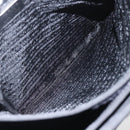 PRADA Tote Bag Nylon Black Silver Auth 160513-20