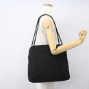 PRADA Tote Bag Nylon Black Silver Auth 160513-25