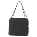 PRADA Tote Bag Nylon Black Silver Auth 160513-3