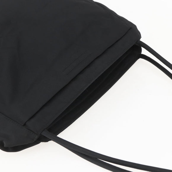 PRADA Tote Bag Nylon Black Silver Auth 160513