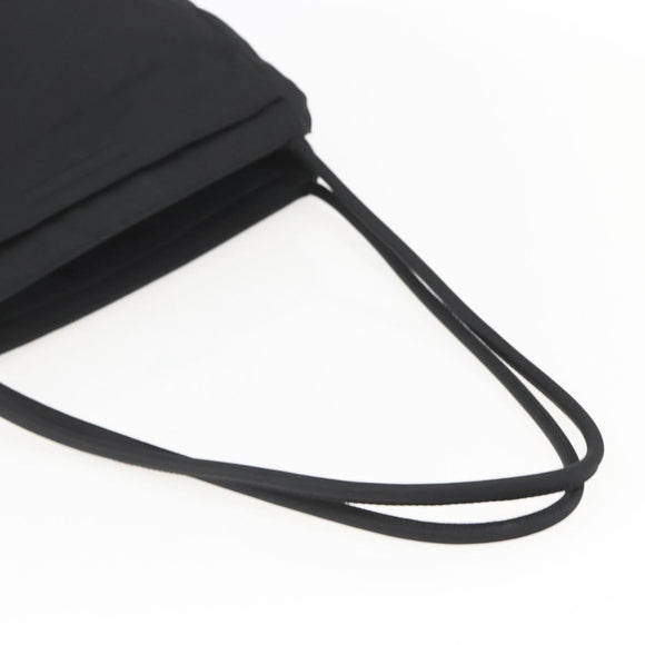 PRADA Tote Bag Nylon Black Silver Auth 160513