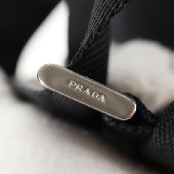 PRADA Sports Shoulder Bag Nylon Black Silver Auth 160515