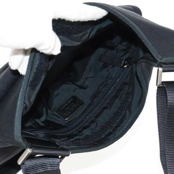 PRADA Sports Shoulder Bag Nylon Black Silver Auth 160515