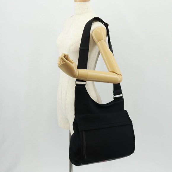 PRADA Sports Shoulder Bag Nylon Black Silver Auth 160515