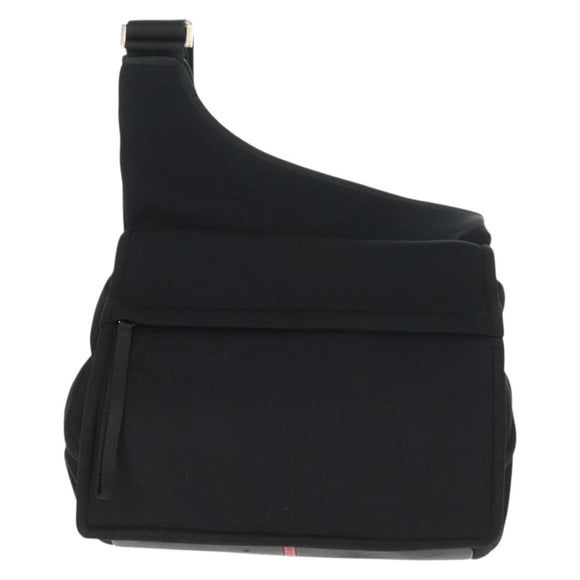 PRADA Sports Shoulder Bag Nylon Black Silver Auth 160515