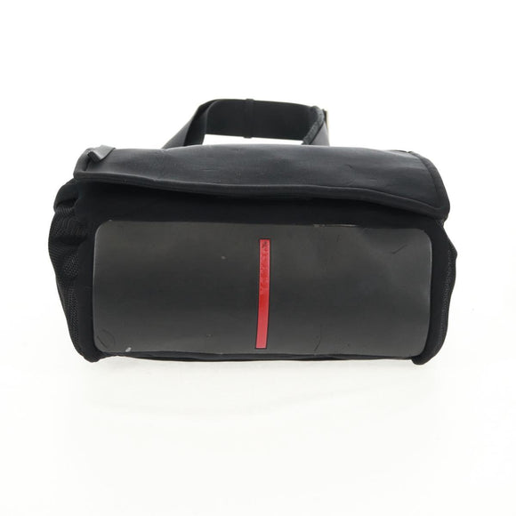 PRADA Sports Shoulder Bag Nylon Black Silver Auth 160515