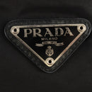 PRADA Shoulder Bag Nylon Black Silver Auth 160516-18