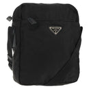 PRADA Shoulder Bag Nylon Black Silver Auth 160516-1