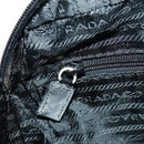 PRADA Shoulder Bag Nylon Black Silver Auth 160516-24