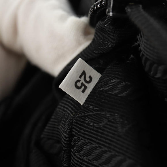 PRADA Shoulder Bag Nylon Black Silver Auth 160516