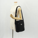 PRADA Shoulder Bag Nylon Black Silver Auth 160516-26