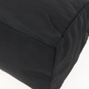 PRADA Hand Bag Nylon Black Gold Auth 160517-15