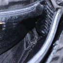 PRADA Hand Bag Nylon Black Gold Auth 160517-19