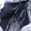 PRADA Hand Bag Nylon Black Gold Auth 160517-20