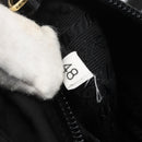 PRADA Hand Bag Nylon Black Gold Auth 160517-12