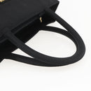 PRADA Hand Bag Nylon Black Gold Auth 160517-7
