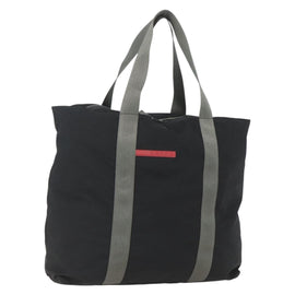 PRADA Sports Hand Bag Nylon Black Silver Auth 160518