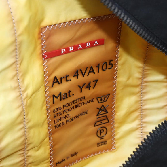 PRADA Sports Hand Bag Nylon Black Silver Auth 160518