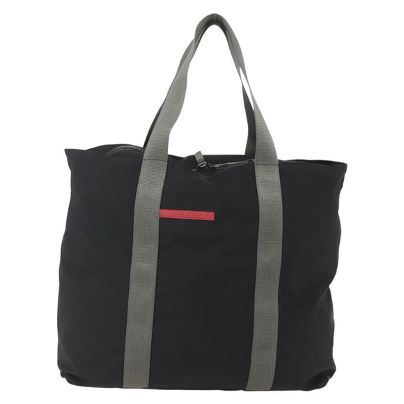 PRADA Sports Hand Bag Nylon Black Silver Auth 160518