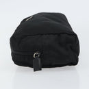 PRADA Pouch Nylon Black Silver Auth 160519-4