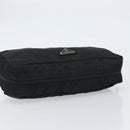 PRADA Pouch Nylon Black Silver Auth 160519-5