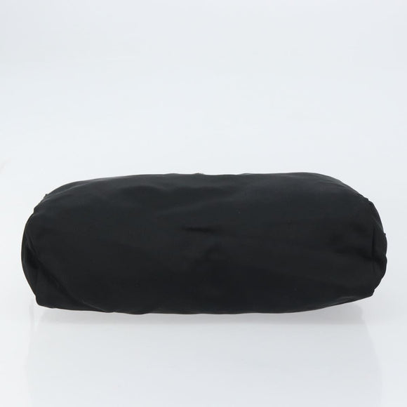 PRADA Pouch Nylon Black Silver Auth 160519