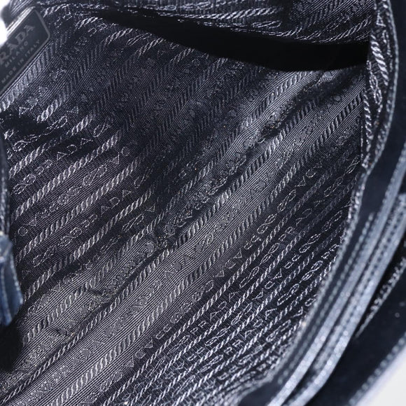 PRADA Sports Backpack Canvas Black Silver Auth 160521
