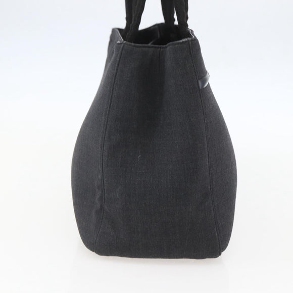 PRADA Sports Backpack Canvas Black Silver Auth 160521
