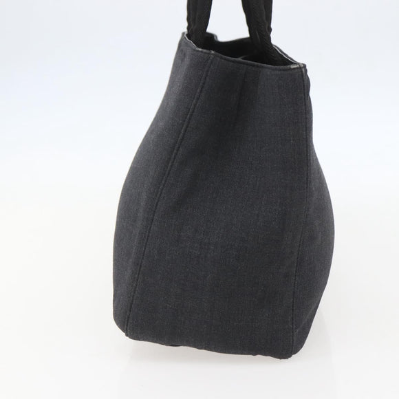 PRADA Sports Backpack Canvas Black Silver Auth 160521