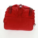 PRADA Backpack Nylon Red Silver Auth 160522-11