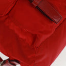 PRADA Backpack Nylon Red Silver Auth 160522-12