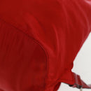 PRADA Backpack Nylon Red Silver Auth 160522-15