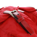 PRADA Backpack Nylon Red Silver Auth 160522-17