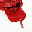 PRADA Backpack Nylon Red Silver Auth 160522-23