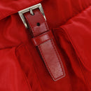PRADA Backpack Nylon Red Silver Auth 160522-25