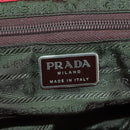 PRADA Backpack Nylon Red Silver Auth 160522-27