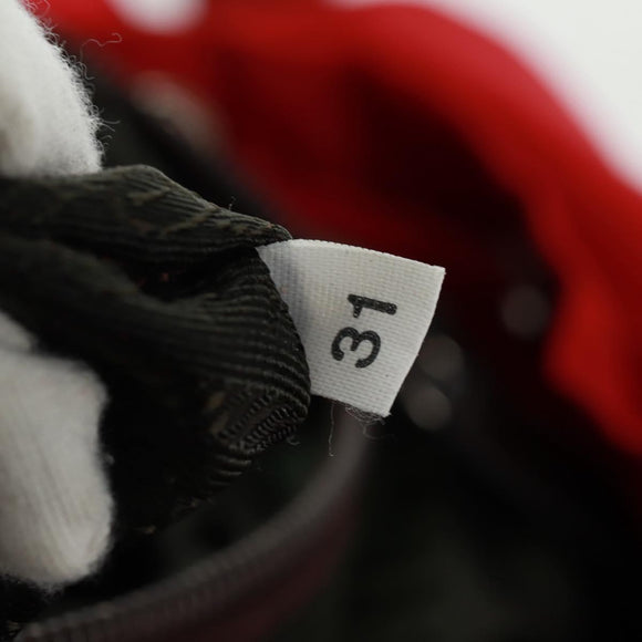 PRADA Backpack Nylon Red Silver Auth 160522