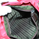 PRADA Backpack Nylon Red Silver Auth 160522-29