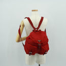 PRADA Backpack Nylon Red Silver Auth 160522-31
