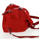 PRADA Backpack Nylon Red Silver Auth 160522-5