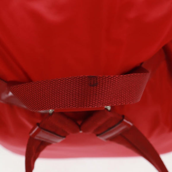 PRADA Backpack Nylon Red Silver Auth 160522