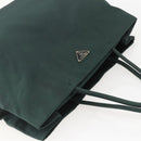 PRADA Hand Bag Nylon Khaki Silver Auth 160524-6