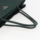 PRADA Hand Bag Nylon Khaki Silver Auth 160524-7