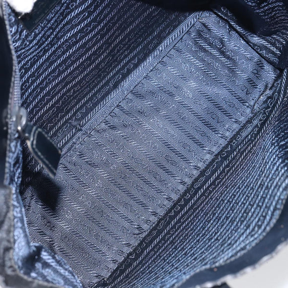 PRADA Handtasche Emaille Schwarz Silber Original 160525