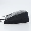 PRADA Hand Bag Enamel Black Silver Auth 160525-4