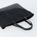 PRADA Hand Bag Enamel Black Silver Auth 160525-6