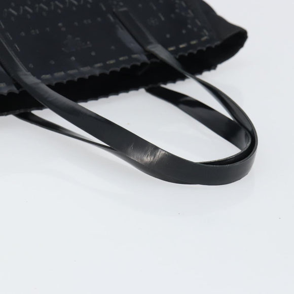 PRADA Handtasche Emaille Schwarz Silber Original 160525