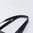 PRADA Hand Bag Enamel Black Silver Auth 160525-8