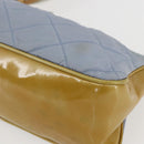 PRADA Shoulder Bag Nylon Enamel Light Blue Silver Auth 160526-9