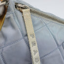 PRADA Shoulder Bag Nylon Enamel Light Blue Silver Auth 160526-18